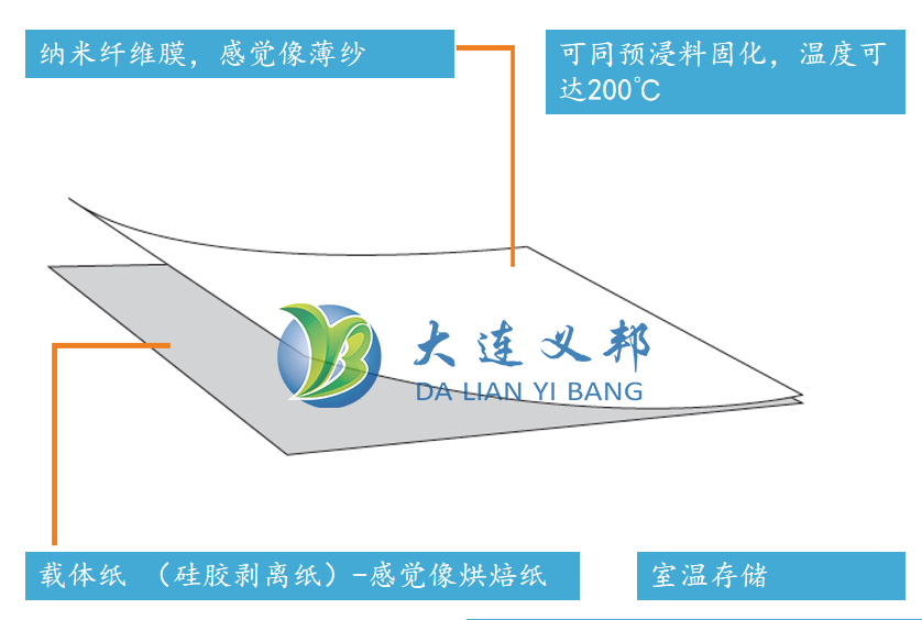 复合增韧纳米纤维膜示意图